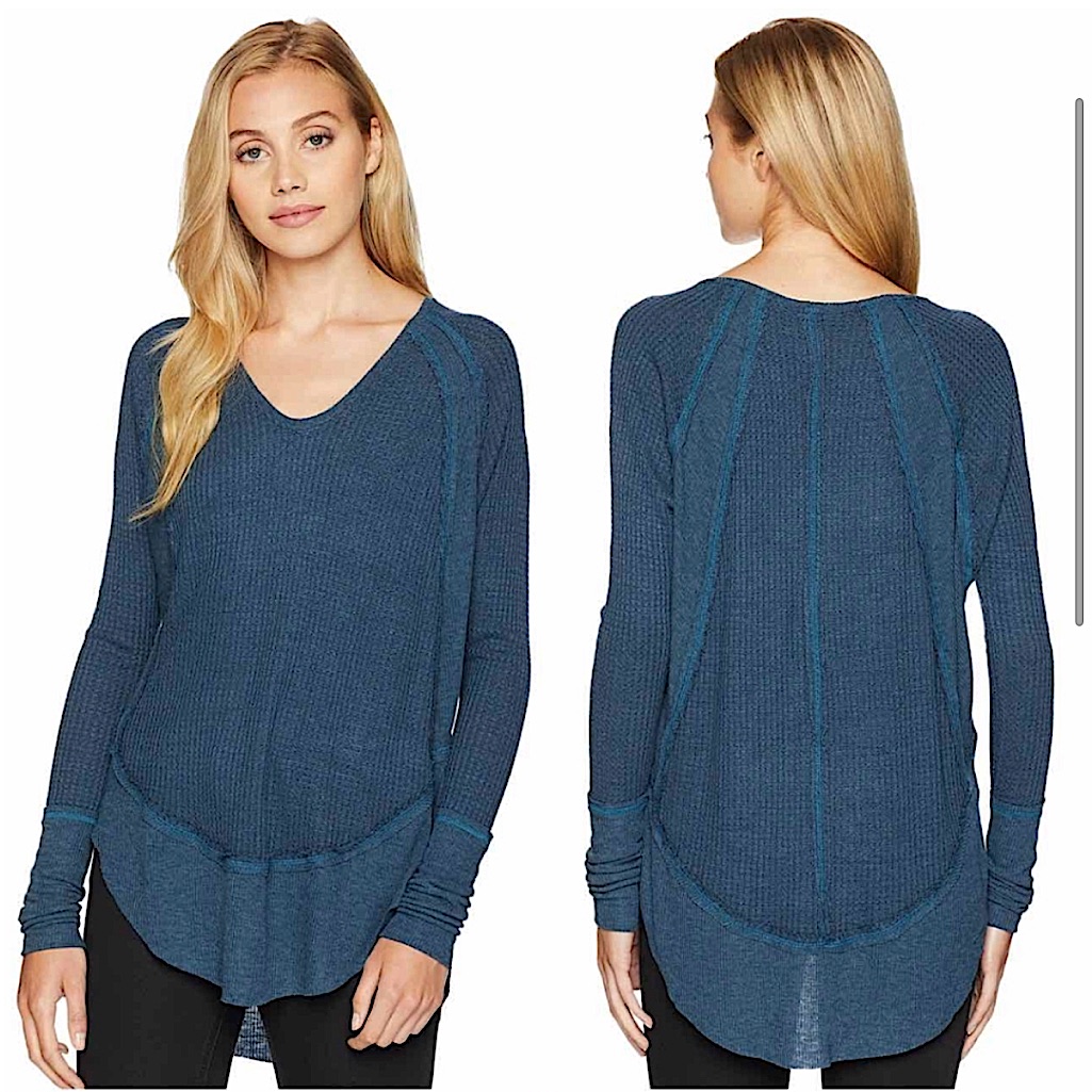 Free People Catalina Thermal Oversized Slouchy Long Sleeve Shirt We The Free